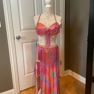 Beautiful belly dance costume. Brand new, altered but never worn.